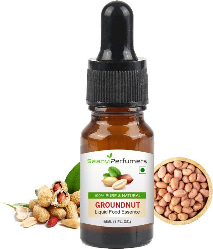 Saanvi perfumers Groundnut (Peanut) Food Flavour Essence 15ML For Used in Snacks, Curries, Food Rajma Oils Food Essence  (15 ml)