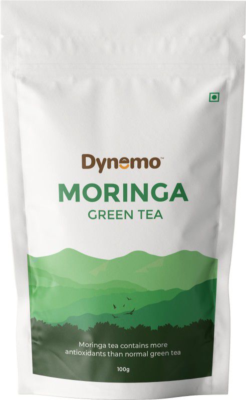 Dynemo Moringa Green Tea for Detoxification,Energy & Immunity Boost Natural Whole Loose Green Tea Pouch  (100 g)