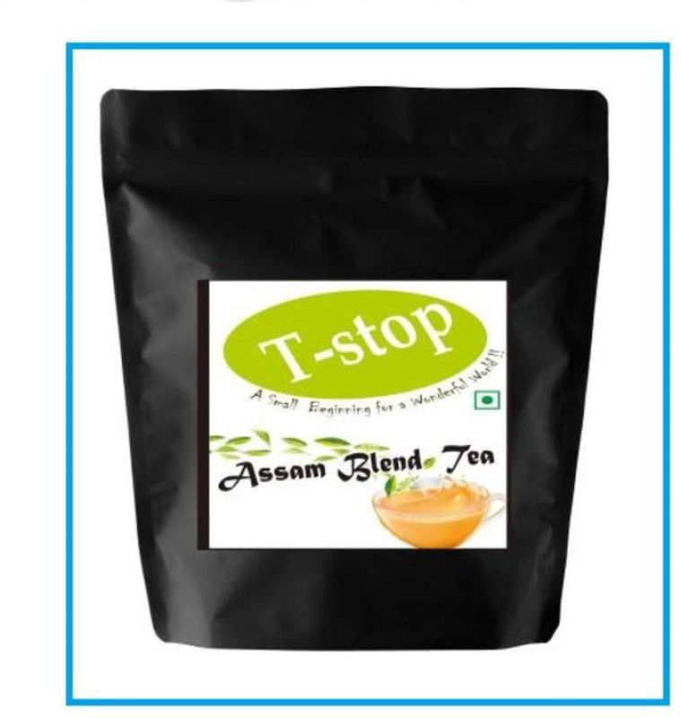 T-stop Assam Blend Tea CTC & Dust Strong Kadak For Home 250 GM GJSAT10 Tea Blend Pouch  (250 g)