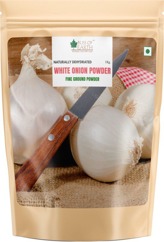 Bliss of Earth 1 Kg Natural White Onion Powder, Dehydrated, Good For Cooking & Hair Growth  (1 kg)