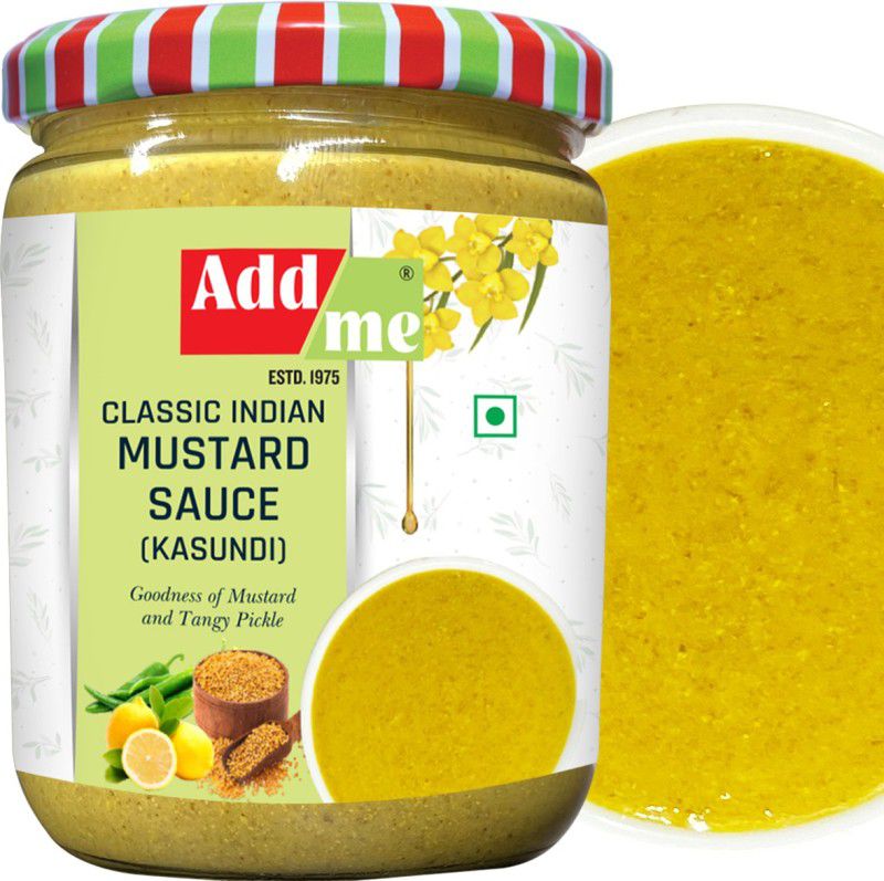 Add me Classic Indian Mustard Sauce Chutney Bengal Kasundi 500G with Mango Lemon and Green Chilli, Spicy Indian Paste and Marinade Glass Pack Lemon Pickle  (500 g)