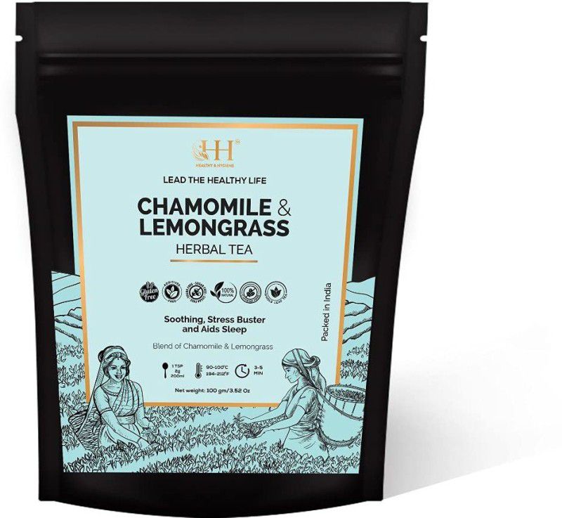 HEALTHY & HYGIENE Chamomile & Lemongrass, 100 Gram Herbal Tea Herbal Tea Pouch  (100 g)