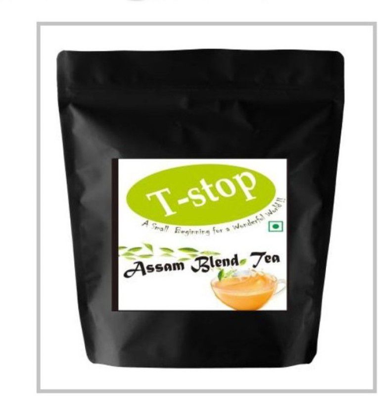 T-stop Assam Blend Tea CTC & Dust Strong Kadak For Home 250 GM GJSAT13 Tea Blend Pouch  (250 g)