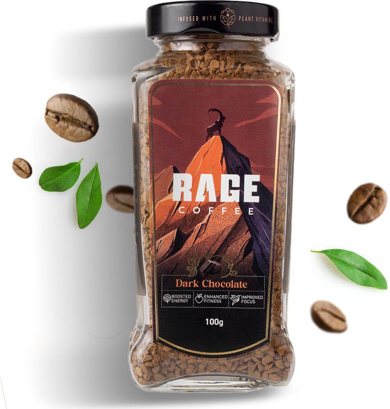 RAGE Coffee 100 Gms Dark Chocolate Flavour - Premium Arabica Instant Coffee  (100 g, Chocolate Flavoured)