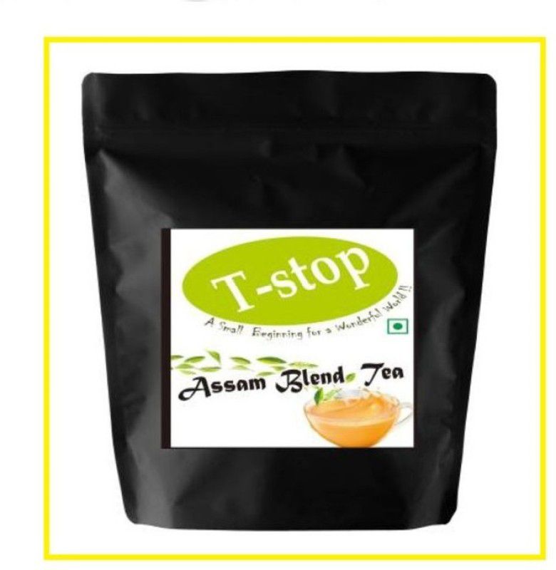 T-stop Assam Blend Tea CTC & Dust Strong Kadak For Home 250 GM GJSAT08 Tea Blend Pouch  (250 g)