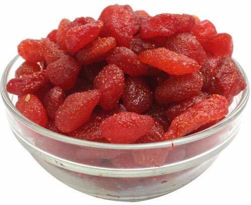 Veganic Dried Strawberry | Dehydrated Strawberries | Dry Fruit Strawberries  (300 g)