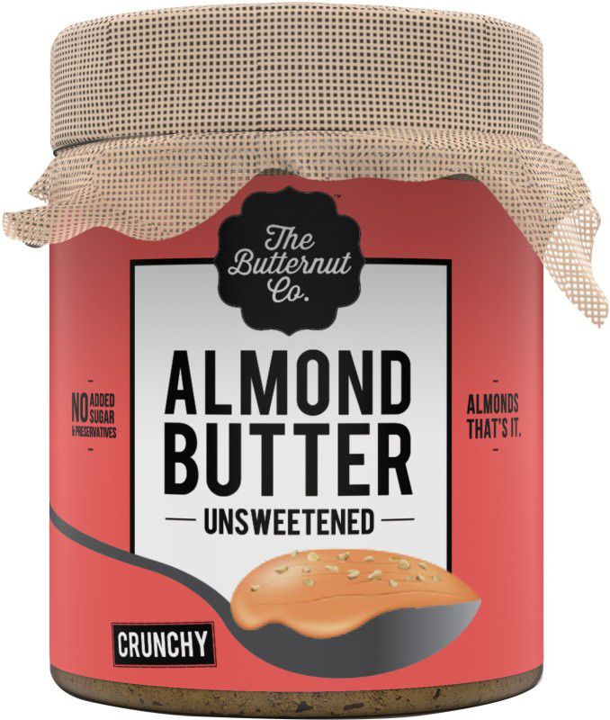 The Butternut Co. Unsweetened Almond Butter – Crunchy 200 g