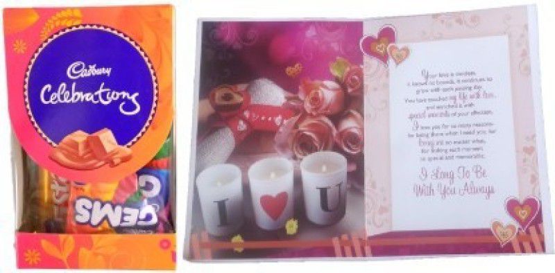 Bscreation Mini Gift Pack Chocolate With Greeting Card For Your Love Combo  (Cadbury Mini Gift Pack Chocoate - 1, Greeting Card - 1)