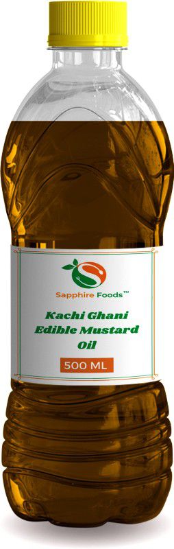 Sapphire Foods Cold Pressed Kachi Ghani Edible Sarso Ka Tel / Mustard Oil Plastic Bottle  (500 ml)