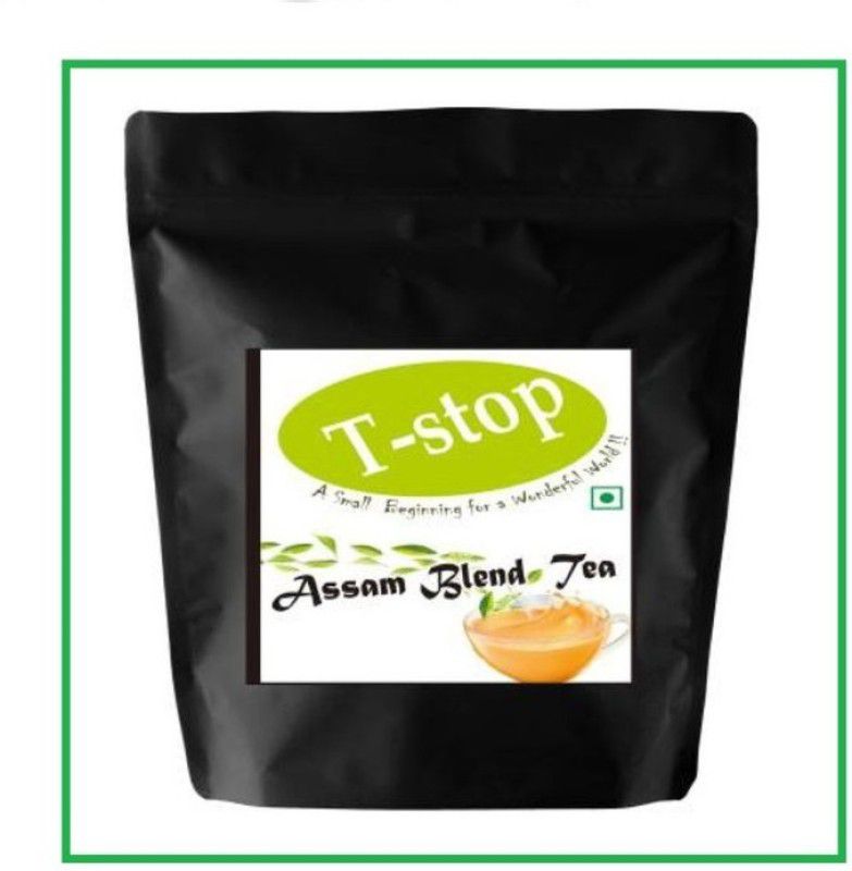 T-stop Assam Blend Tea CTC & Dust Strong Kadak For Home 250 GM GJSAT09 Tea Blend Pouch  (250 g)