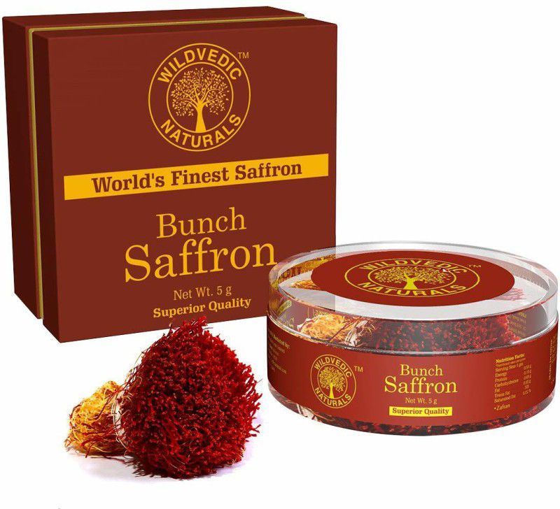 Wildvedic naturals 5 Grams Kesar - Purest and Finest Premium A++ Kashmiri Bunch Kesar / Saffron  (5 g)