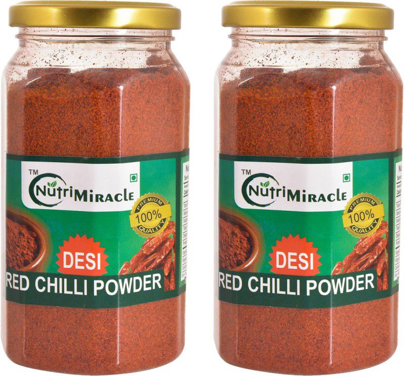 NUTRI MIRACLE Desi Red Chilli Powder 500 gm Pack of Two (250 gm Each)  (2 x 250 g)