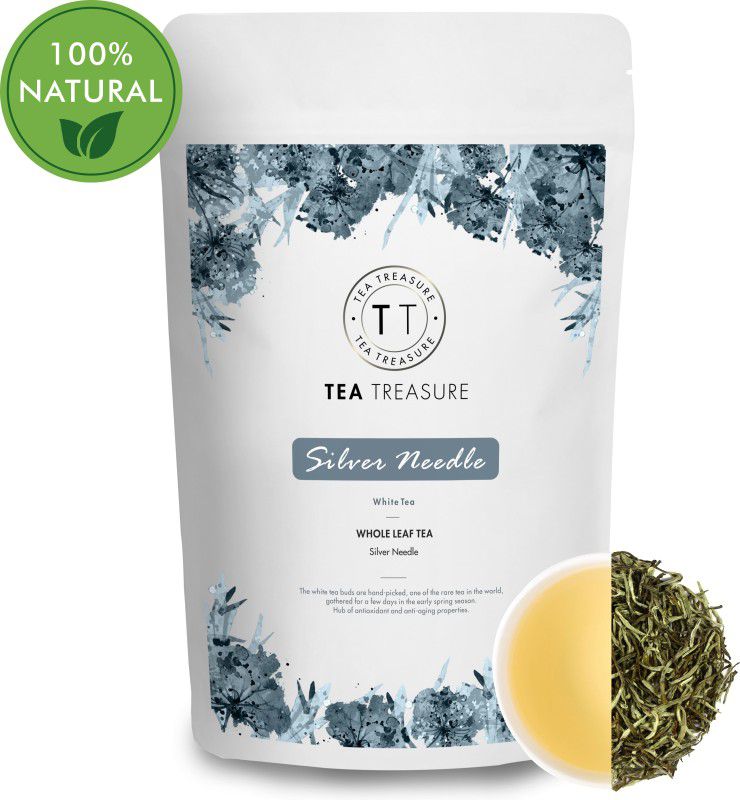 TeaTreasure Silver Needle White Tea Unflavoured White Tea Pouch  (50 g)