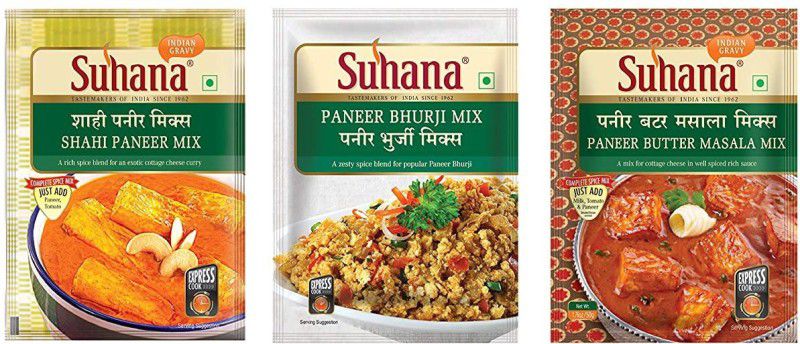 SUHANA Shahi Paneer 50g x 2, Paneer Bhurji 50g x 2, Paneer Butter 50g x 2  (3 x 100 g)