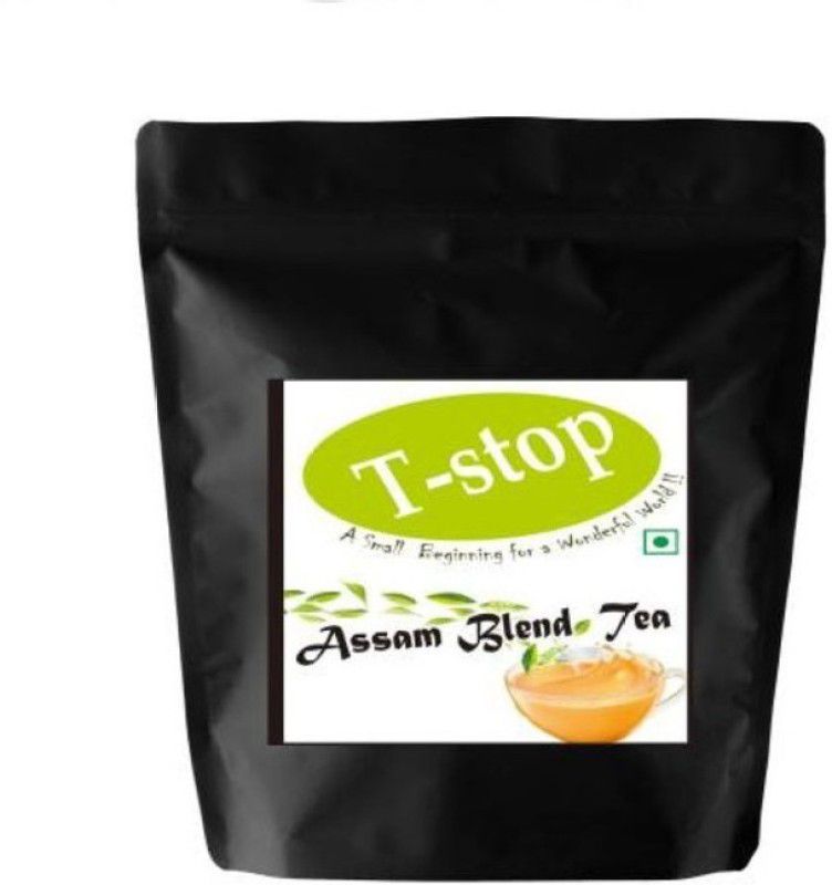T-stop Assam Blend Tea CTC & Dust Strong Kadak For Home 250 GM GJSAT02 Tea Blend Pouch  (250 g)