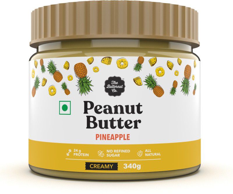 The Butternut Co. Pineapple Peanut Butter (Creamy) | 25 g Protein | Gluten Free | Cholesterol Free 340 g