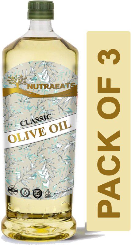NutraEats Classic Olive Oil ( Combo Pack Of 3 ) Ultra Olive Oil Plastic Bottle  (3 x 1000 ml)