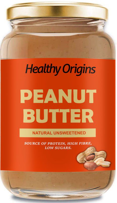 Healthy Origins Natural Unsweetened Peanut Butter 475g | Rich in Protein Pro 475 g