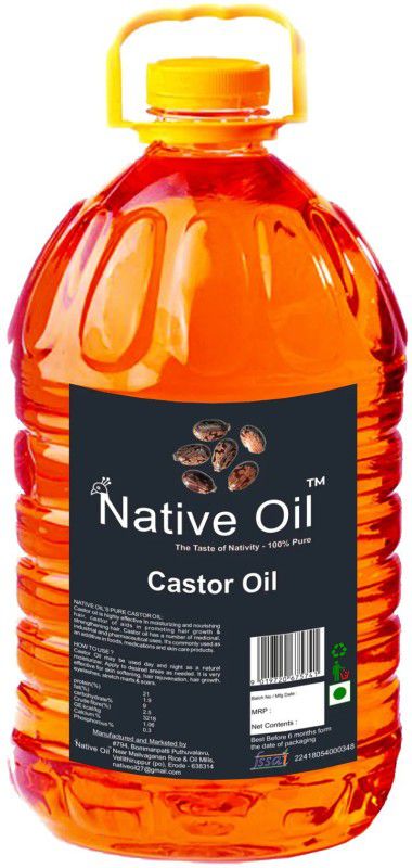 Native oil Castor Oil 5000 ml (5L) Castor Oil PET Bottle  (5000 ml)