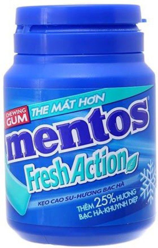 Mentos Fresh Action Add 25% Minthen-Hundred Flavor Chewing Gum Bottle (Imported), 56g Fresh Action Chewing Gum  (56 g)