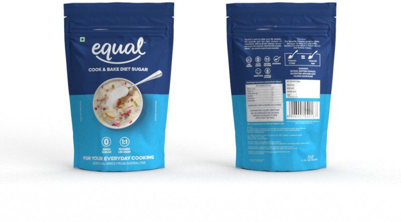 Equal Cook & Bake Diet Sugar for your Everyday Cooking, Zero Calories from Sucralose Sweetener  (500 g)
