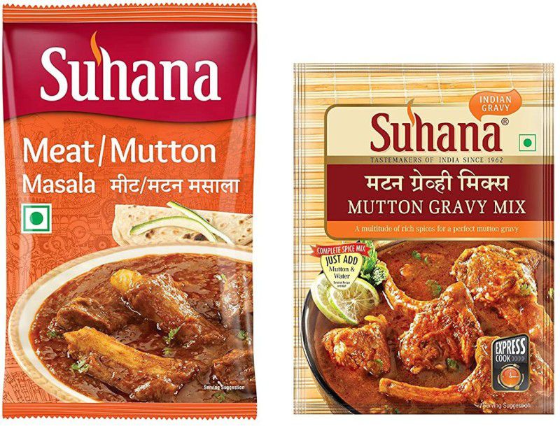 SUHANA Mutton Meat Masala 200g x 1, Mutton Gravy 80g x 1  (2 x 140 g)