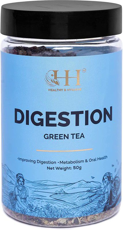 HEALTHY & HYGIENE Digestion Green Tea for Men Women, 50 Gram Green Tea Plastic Bottle  (50 g)