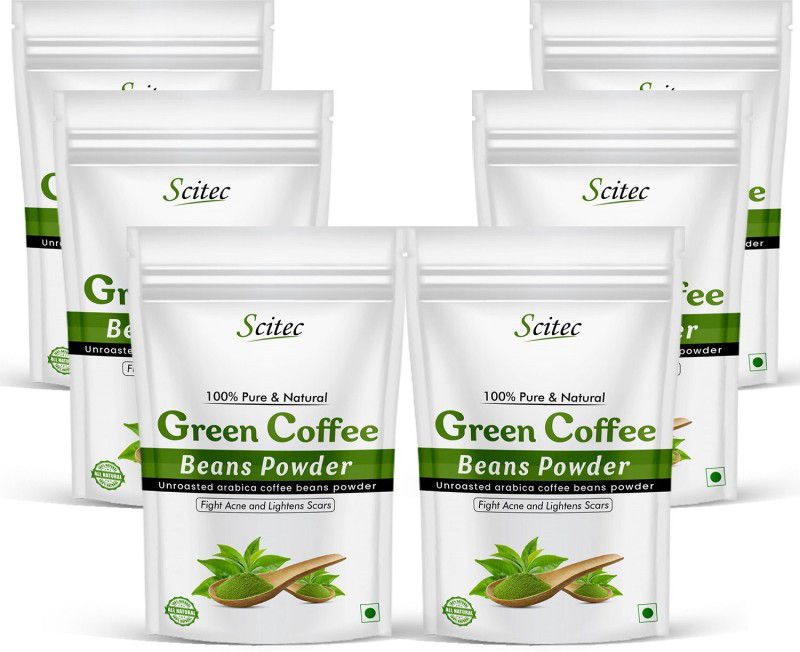 Scitec Organic Green Coffee Beans Powder for Weight Loss (Unroasted green coffee) Instant Coffee  (Green Coffee Flavoured) (400 gm) (Pack of 6) Instant Coffee  (6 x 400 g)
