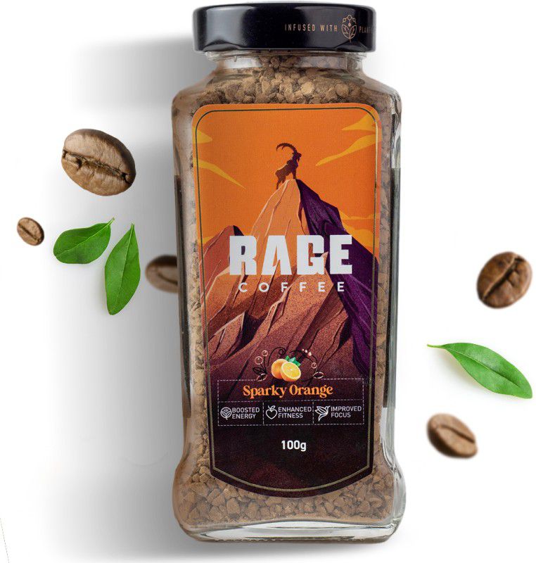 RAGE Coffee 100 Gms Sparky Orange Flavour - Premium Arabica Instant Coffee  (100 g, Orange Flavoured)