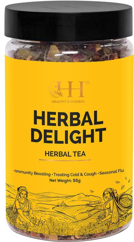 HEALTHY & HYGIENE Herbal Delight Caffeine Free Tea| Mix of various herbs| Delicious Taste Herbal Tea Plastic Bottle  (55 g)