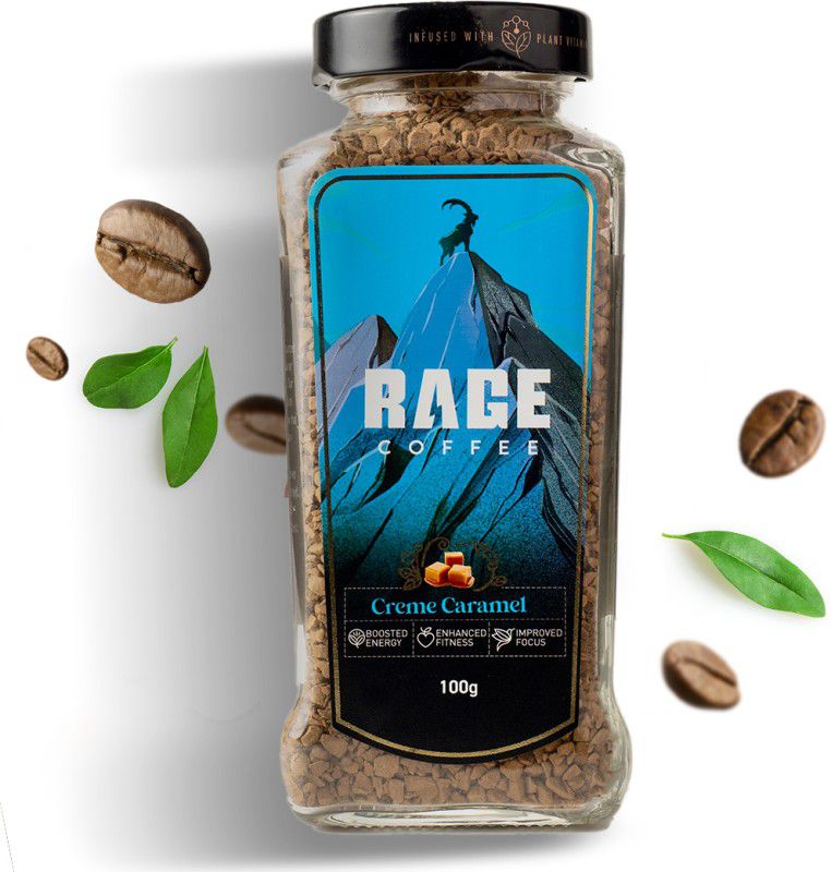 RAGE Coffee 100 Gms Creme Caramel Flavour - Premium Arabica Instant Coffee  (100 g, Caramel Flavoured)