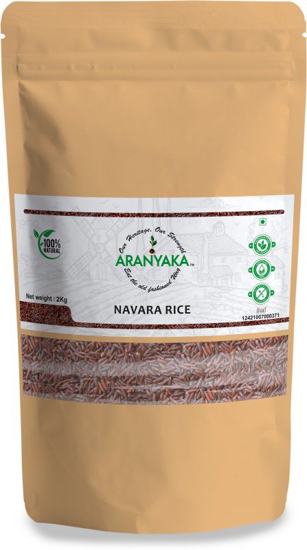 Aranyaka Navara Red Rice-2000g (,Medium Grain) -Diabetic Friendly- Energy Booster-2Kg Red Navara Rice (Medium Grain, Parboiled)  (2 kg)