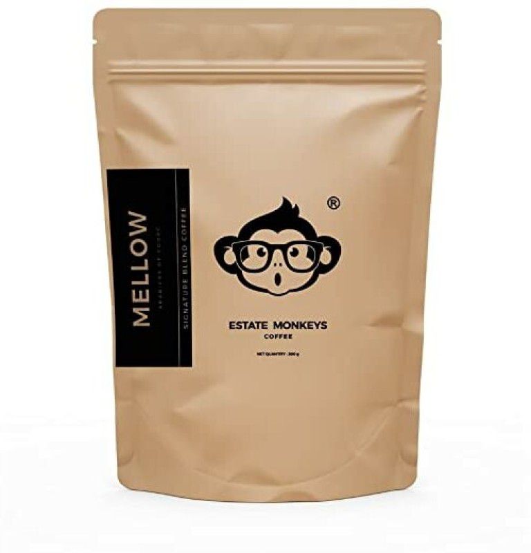 Estate Monkeys Mellow - Signature Blend Coffee - Arabica - Medium Roast - Espresso Grind Roast & Ground Coffee  (200 g)