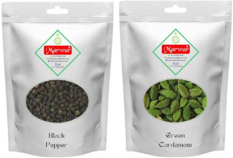 Marwar Black Pepper + Green Cardamom | Combo Pack of 2  (100 g)