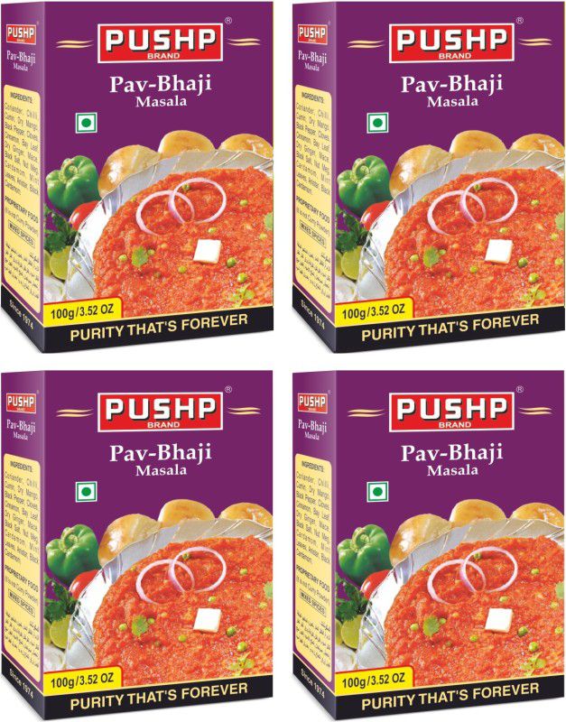 Pushp Brand Pav Bhaji Masala Box (Pack of 4, 100g in each pack)  (4 x 100 g)