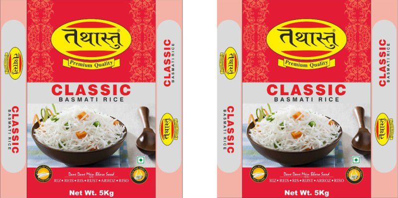 Tathastu Classic Rice Basmati Rice Pack of 2 Basmati Rice (Long Grain, Steam)  (10 kg)