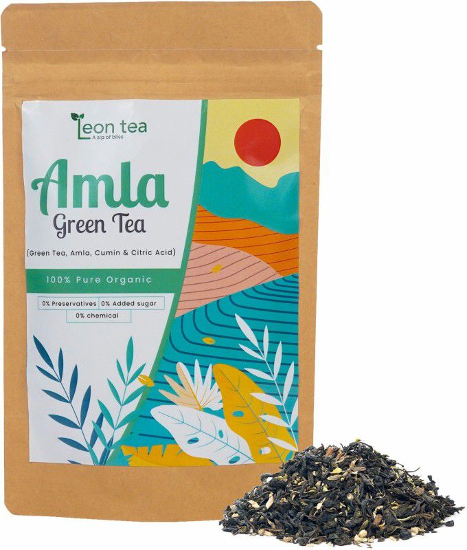leon tea Amla Green Tea Green Tea Pouch  (50 g)