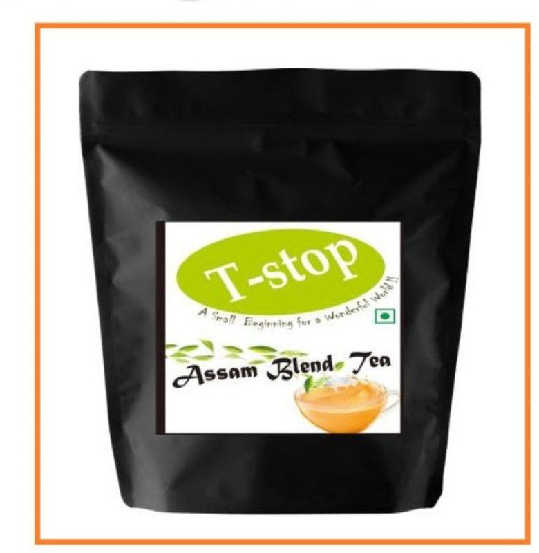 T-stop Assam Blend Tea CTC & Dust Strong Kadak For Home 250 GM GJSAT07 Tea Blend Pouch  (250 g)