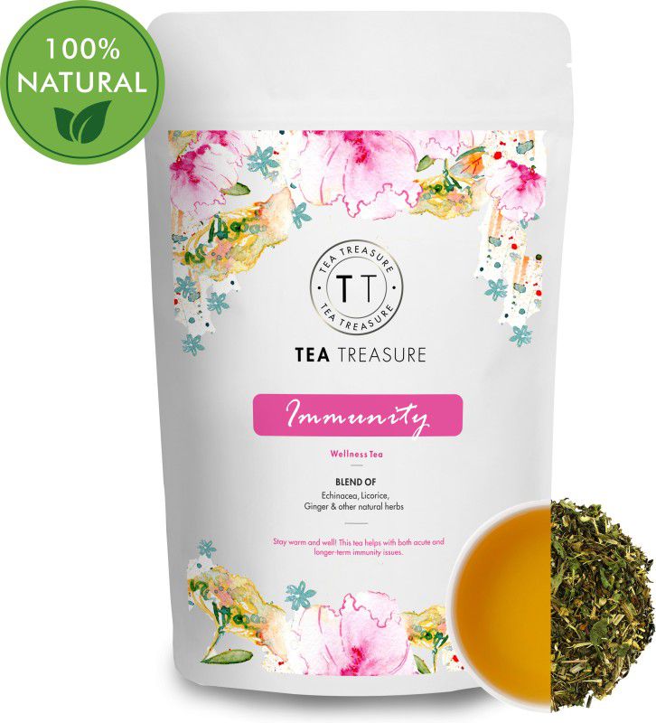 TeaTreasure Immunity Booster Lemon Grass, Ginger, Liquorice, Tulsi Green Tea Pouch  (50 g)