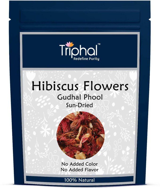 Triphal Hibiscus Flowers – Gudhal Phool – Roselle – Red Sorrel | Natural and Sun Dried  (200 g)