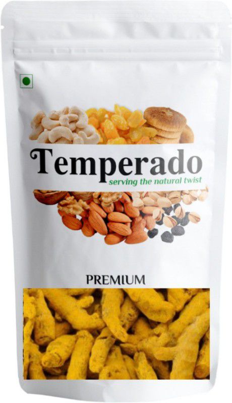 Temperado Whole Spices Unpolished Whole Dried Turmeric Sticks| Sabut Haldi Ghatiya| Haldi Gatiya| Akhi Haldi| Premium Quality & Natural Product 500GM  (500 g)