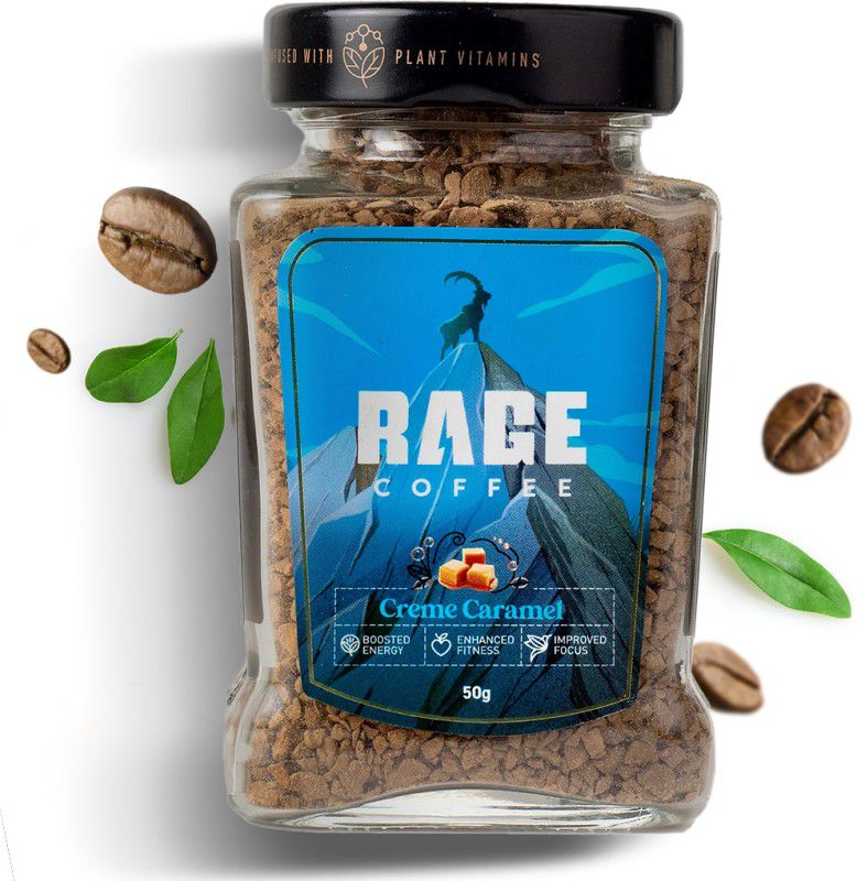 RAGE Coffee 50 GMS Creme Caramel Flavoured Coffee - 100% Premium Arabica Instant Coffee (Cold Coffee) Instant Coffee  (50 g, Caramel Flavoured)