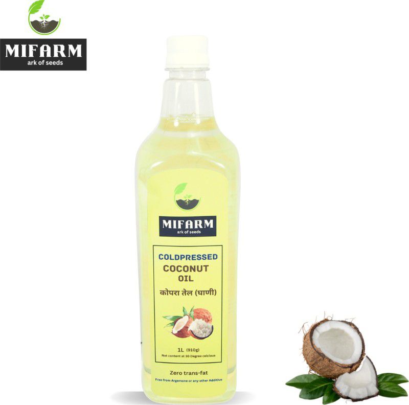 MIFARM COLDPRESSED COCONUT OIL Coconut Oil PET Bottle  (1 L)