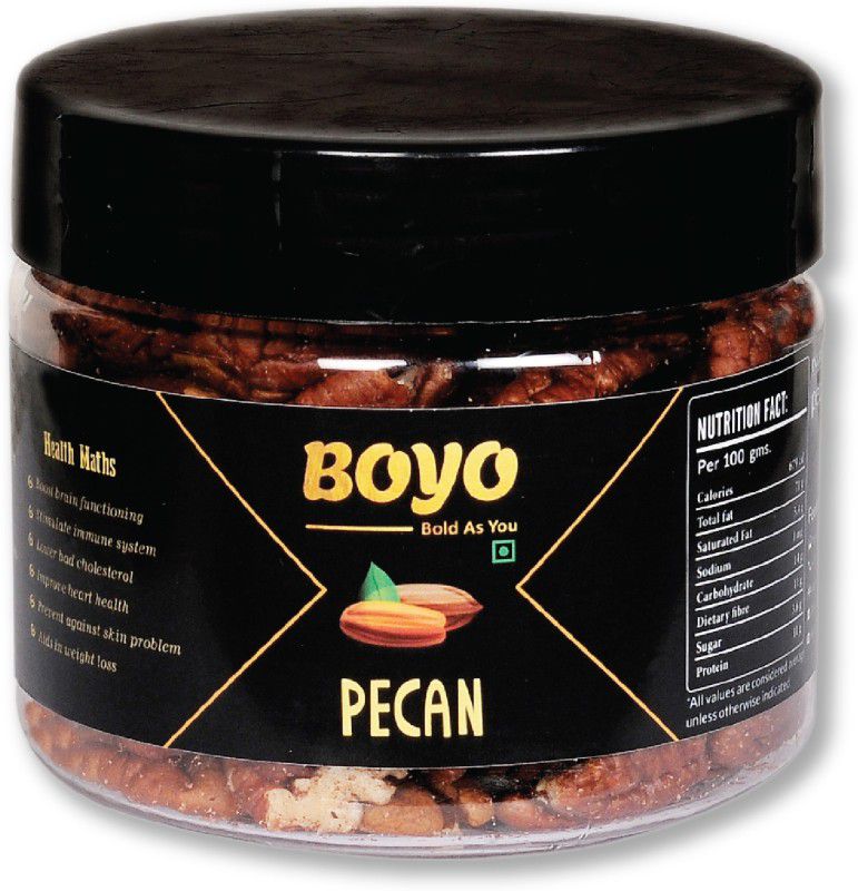 BOYO Premium Pecan nut Kernels 125 gm - 100% Vegan and Gluten-Free Pecans  (125 g)