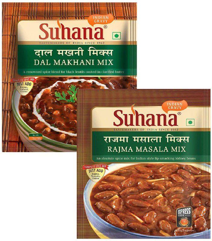 SUHANA Dal Makhani 50g x 2, Rajma Masala Mix 50g x 2  (2 x 100 g)
