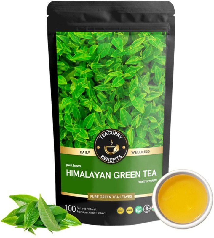 TEACURRY Himalayan Green Tea - 100 Gms Loose Tea | For Weight, BP, Brain and Cholesterol Health Assorted Green Tea Pouch  (100 g)