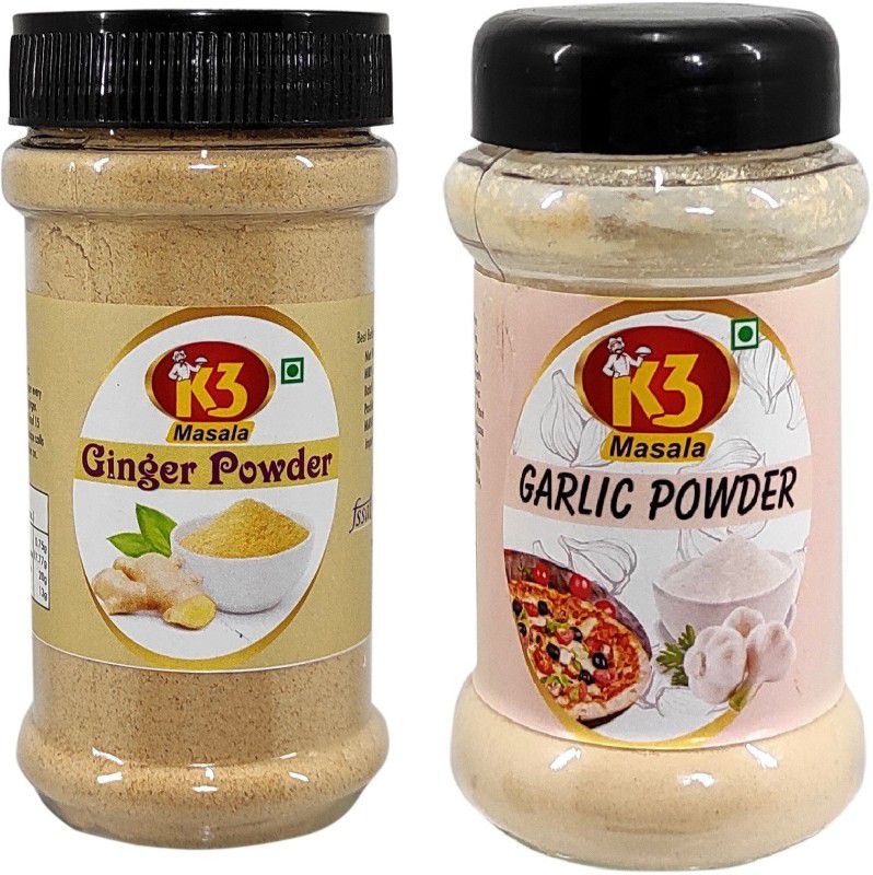 K3 Masala Premium Garlic Powder (100gm) and Ginger powder (100gm).(Pack of 2)  (2 x 100)