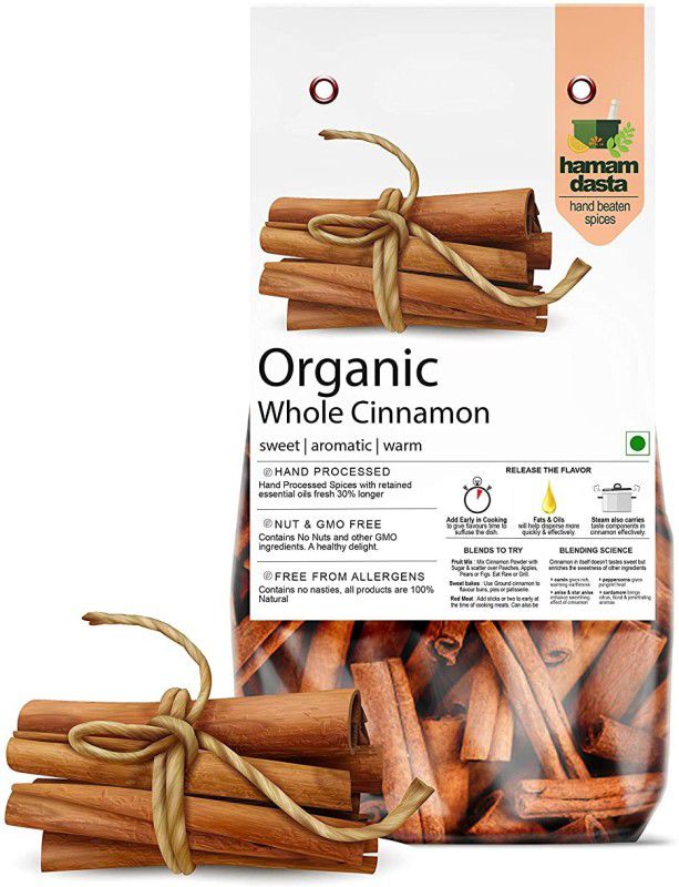 HamamDasta Dried Whole Cinnamon Sticks Dalchini, 200g by HyperFoods  (200 g)