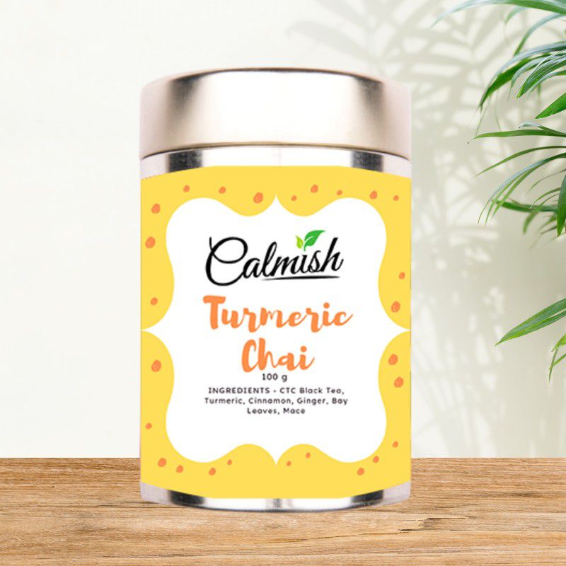 calmish Turmeric Chai Turmeric Tea Tin  (100 g)
