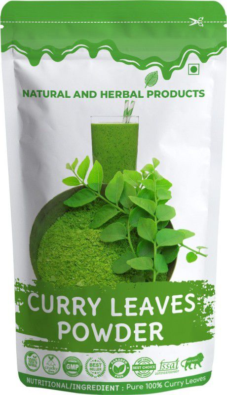 NATURAL AND HERBAL PRODUCTS Curry Leaves Powder for Eating | Diabetes | Weight Loss | Cooking | Hair Growth  (2 x 50 g)